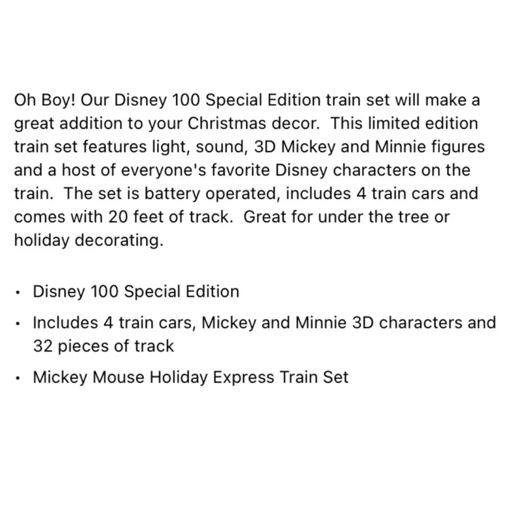 NIB Disney 100 Special Edition Train Set - Picture 6 of 8